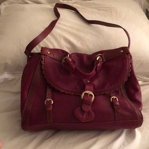 See by Chloe Red/Purple Bag with Gold Hardware